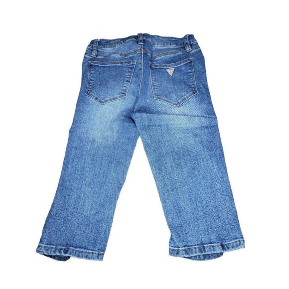 Guess Capri Pants Women Sz 0 Vintage 90s Blue Denim Distressed Everyday - Picture 6 of 6